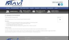 
							         Owner Statement - Mavi Unlimited								  
							    