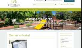 
							         Owner's Portal - Citystrata								  
							    