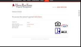 
							         Owners Portal | Hawes Real Estate								  
							    