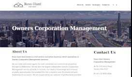 
							         Owners Portal - Ross-Hunt Owners Corporation Management								  
							    
