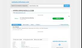 
							         owschools.com at WI. Your Website - Website Informer								  
							    
