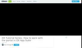 
							         OX Tutorial Series: How to work with the portal in OX App Suite on ...								  
							    