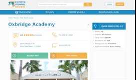 
							         Oxbridge Academy Profile (2018-19) | West Palm Beach, FL								  
							    
