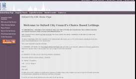 
							         Oxford City Council - Oxford City CBL Home Page								  
							    