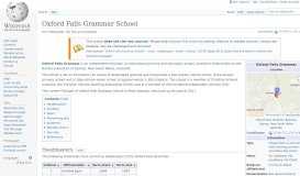 
							         Oxford Falls Grammar School - Wikipedia								  
							    