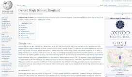 
							         Oxford High School, England - Wikipedia								  
							    