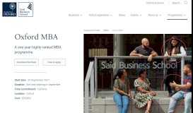 
							         Oxford MBA | Saïd Business School								  
							    