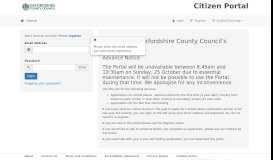 
							         Oxfordshire County Council's Citizen Portal								  
							    