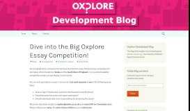 
							         Oxplore Development Blog | Insights into the development of a digital ...								  
							    