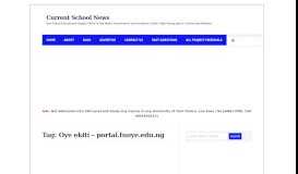 
							         Oye ekiti - portal.fuoye.edu.ng Archives - Current School News ...								  
							    