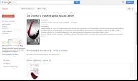 
							         Oz Clarke's Pocket Wine Guide 2009								  
							    