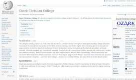 
							         Ozark Christian College - Wikipedia								  
							    