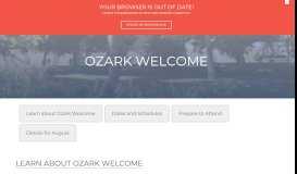 
							         Ozark Welcome - Ozark Christian College								  
							    