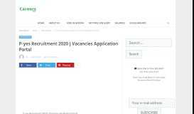 
							         P-yes Recruitment 2019 Portal for P-yes Empowerment Registration ...								  
							    
