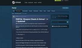 
							         P0RTAL Weapon Cheats & Extras! Updated! :: Portal General ...								  
							    