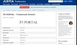
							         P3 PORTAL Trademark Application of U.S. Security Associates, Inc ...								  
							    