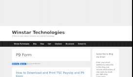 
							         P9 Form Archives - Winstar Technologies								  
							    