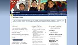 
							         PA Child Support - Pennsylvania Child Support Program								  
							    