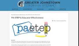 
							         PA-ETEP & Educator Effectiveness - Greater Johnstown School District								  
							    