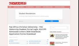 
							         PAC University Kuccps Admission Letters 2019 - PAC Student Portal ...								  
							    