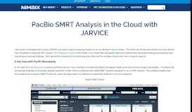 
							         PacBio SMRT Analysis in the Cloud with JARVICE - Nimbix								  
							    