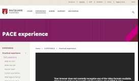 
							         PACE experience: Student Portal								  
							    