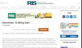 
							         Pacesetters: 10 Rising Stars | RIS News: Business/Technology ...								  
							    