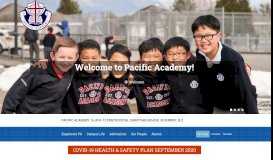 
							         Pacific Academy | A Jr.K-12 Pentecostal Christian school in Surrey, B.C.								  
							    