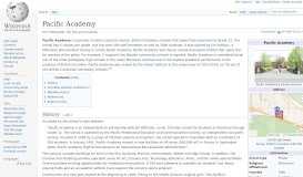 
							         Pacific Academy - Wikipedia								  
							    