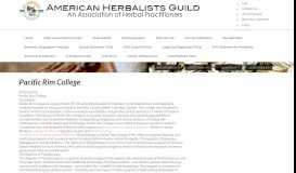 
							         Pacific Rim College | American Herbalists Guild								  
							    