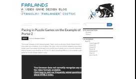 
							         Pacing in Puzzle Games on the Example of Portal 2 | Stanislav Costiuc								  
							    