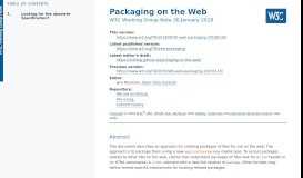 
							         Packaging on the Web								  
							    