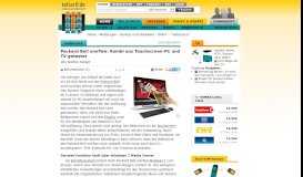 
							         Packard Bell oneTwo: Kombi aus Touchscreen-PC und TV getestet ...								  
							    