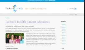 
							         Packard Health patient advocates | Packard Health								  
							    