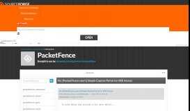 
							         PacketFence / Re: [PacketFence-users] Simple Captive Portal for Wifi ...								  
							    