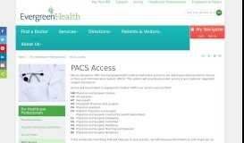 
							         PACS Access - EvergreenHealth								  
							    