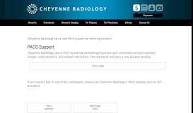 
							         PACS Support - Cheyenne Radiology Group								  
							    