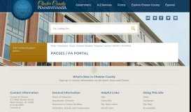 
							         PACSES / PA PORTAL | Chester County, PA - Official Website								  
							    