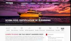 
							         PADI 4 Day eLearning Scuba dive certification | Great Barrier Reef ...								  
							    