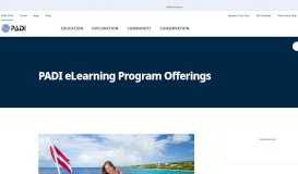 
							         PADI eLearning Program Offerings | PADI								  
							    