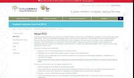
							         Paediatric Intensive Care Unit (PICU) : About PICU								  
							    