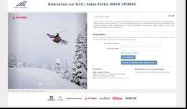 
							         Page de connexion - Amer Sports sales portal								  
							    