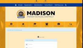
							         Page Login - Madison Parish School District								  
							    