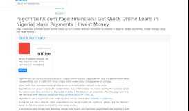 
							         pagemfbank.com - Page Financials: Get Quick Online Loans ...								  
							    