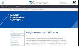 
							         Pages - Insight Assessment Platform - VCAA								  
							    