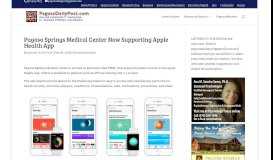 
							         Pagosa Springs Medical Center Now Supporting Apple Health App ...								  
							    