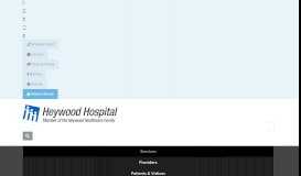 
							         Pain Management - Heywood Hospital								  
							    