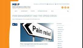 
							         Pain Management | Maryland Brain, Spine and Pain								  
							    