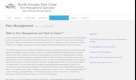 
							         Pain Management - North Georgia Pain Clinic								  
							    