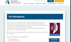 
							         Pain Management – Raleigh Neurology Associates								  
							    